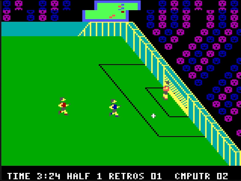 Gameplay of Five-a-Side Soccer for DOS